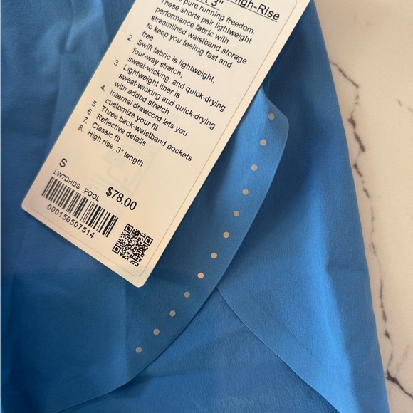 Lululemon Athletica - Fast and Free high rise 3” split shorts - small - pool - Picture 3 of 7